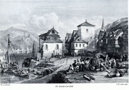 S:t Goar um 1835, gravyr av J.W. Archer efter Leitch S:t Goar um 1835, gravyr av J.W. Archer efter Leitch