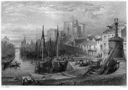 Castle Rushen, Castleton, Isle of Man, gravyr av William Miller Castle Rushen, Castleton, Isle of Man, gravyr av William Miller