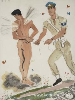 Militärpolis som arresterar anden Militärpolis som arresterar anden