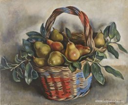 Stilleben med en korg med päron Stilleben med en korg med päron