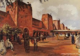 Marrakech. Stadens murar och torn Marrakech. Stadens murar och torn